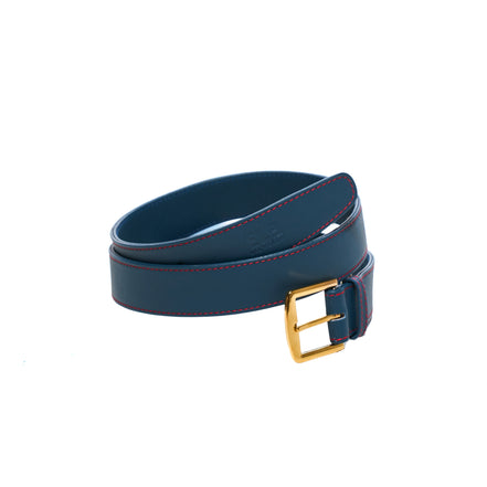 Runway Leather Blue Belt