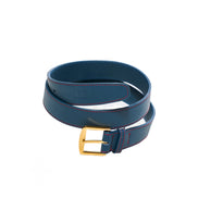 Runway Leather Blue Belt