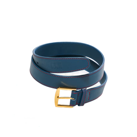 Runway Leather Blue Belt