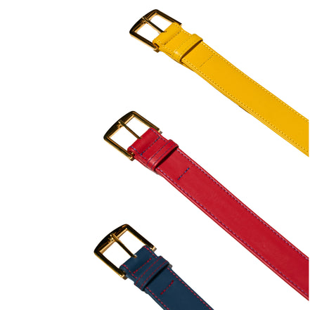 Runway Leather Yellow Belt