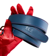 Runway Leather Blue Belt