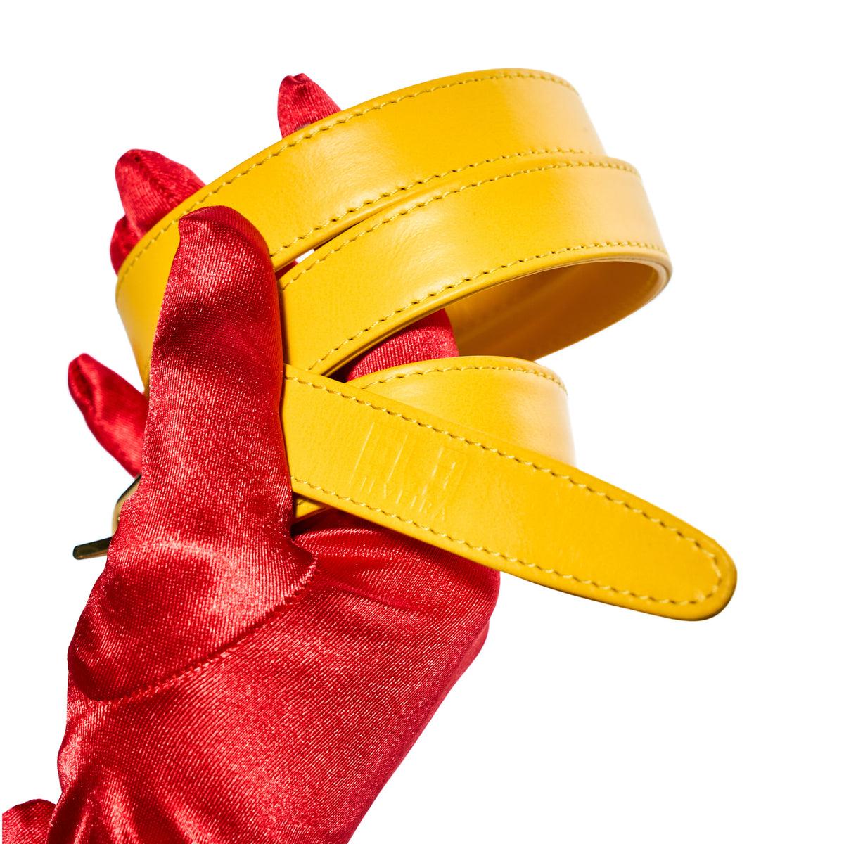 Runway Leather Yellow Belt