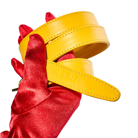Runway Leather Yellow Belt