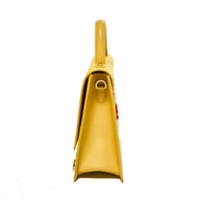     Cockpit Mayday yellow statement handbag with top handle by ELE SILVEIRA