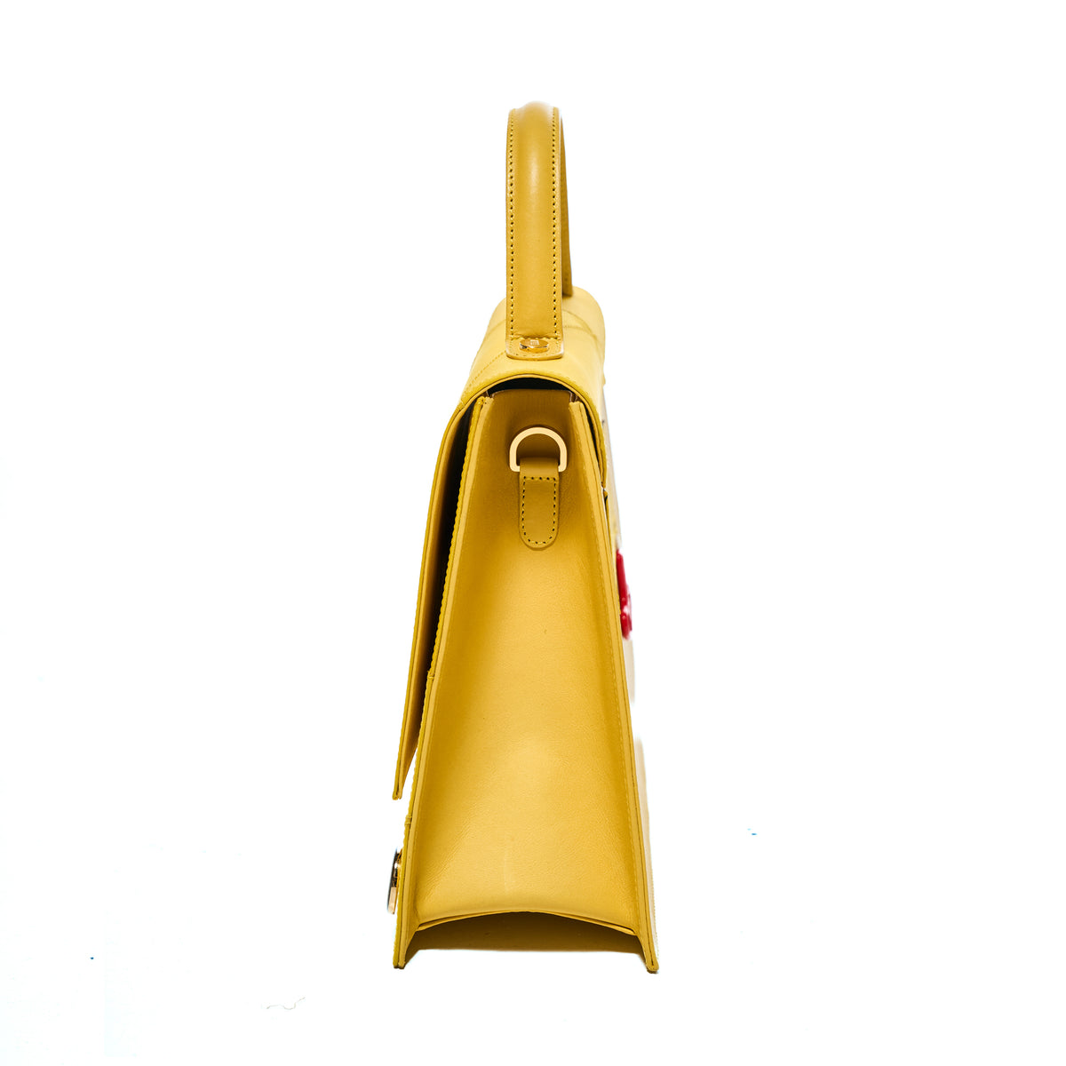     Cockpit Mayday yellow statement handbag with top handle by ELE SILVEIRA