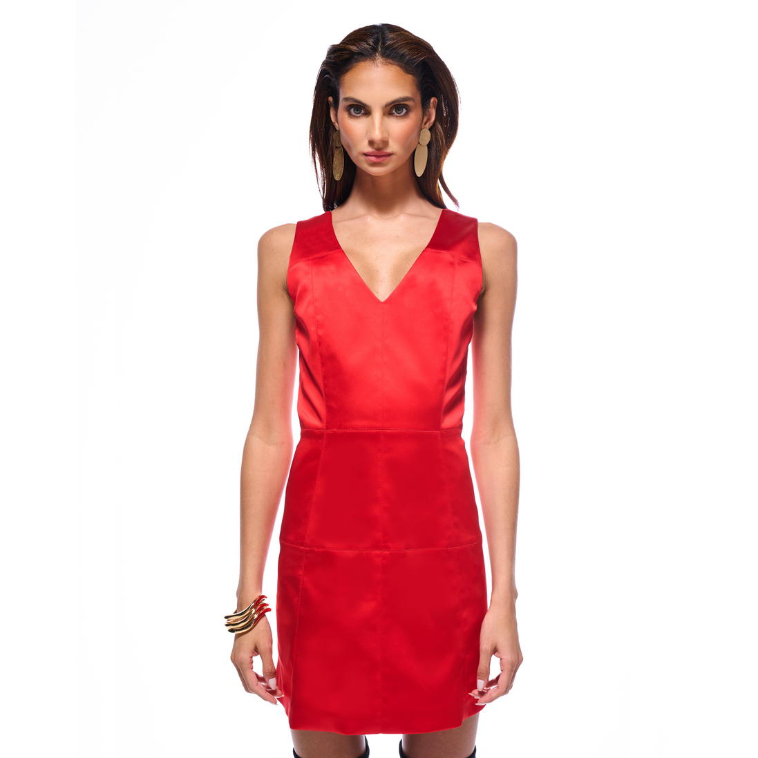 Signal Code Midi Dress (Patchwork)