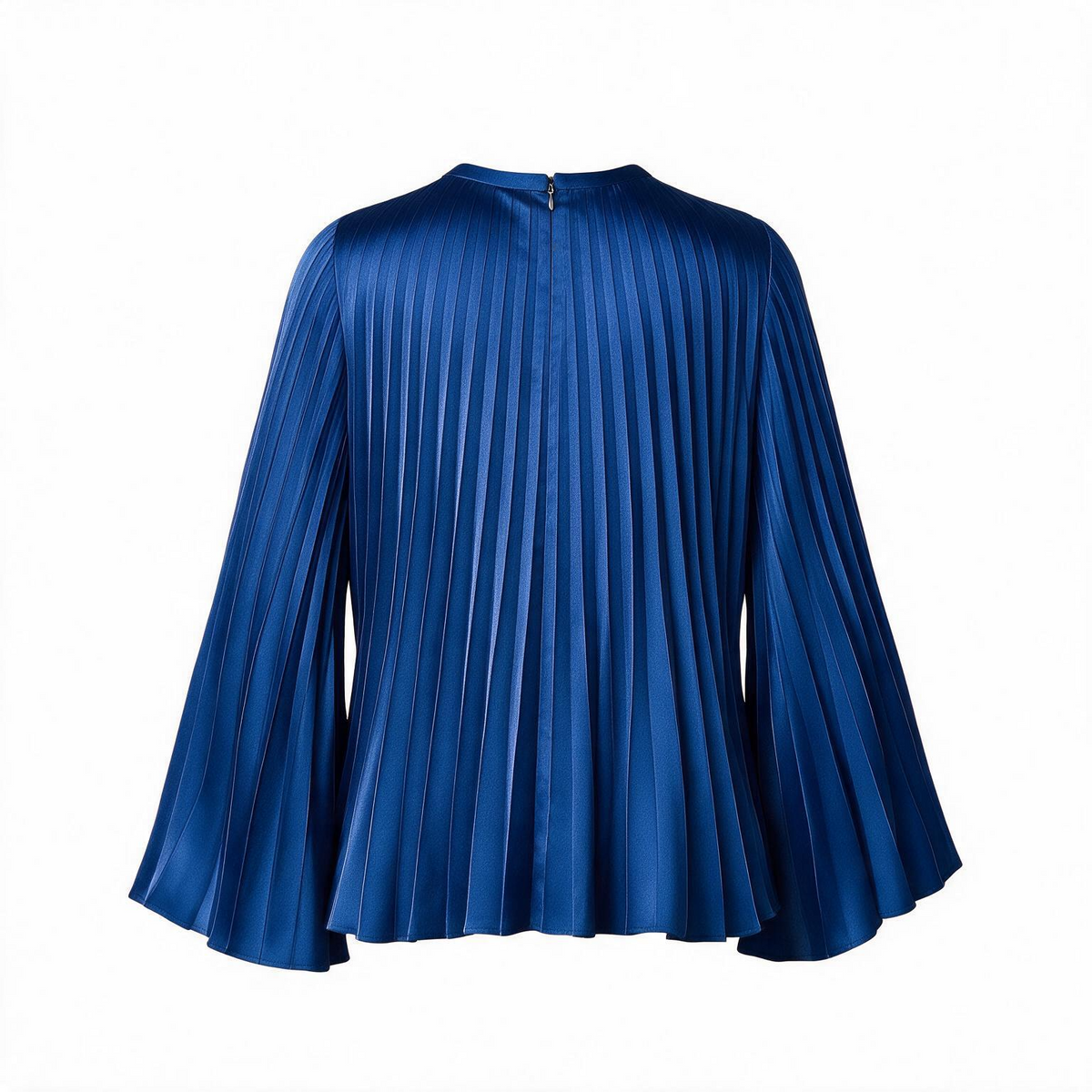 Pleated Blue Blouse