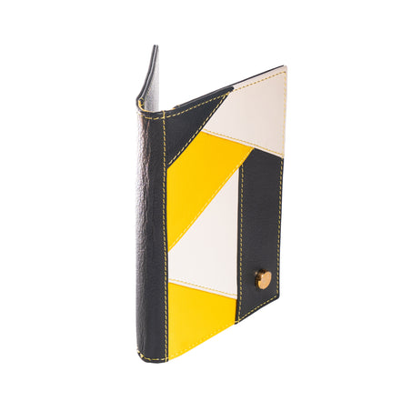 Passport Holder White Yellow Blue
