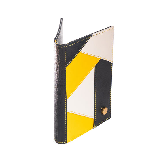 Passport Holder White Yellow Blue