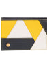 Passport Holder White Yellow Blue
