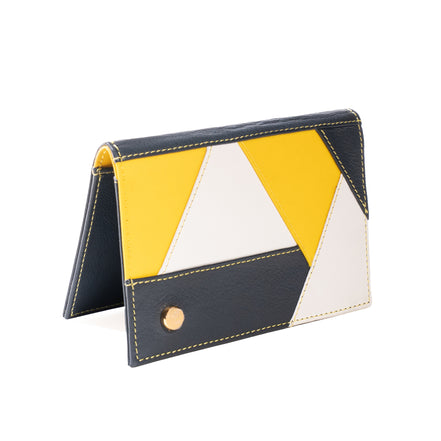 Passport Holder White Yellow Blue