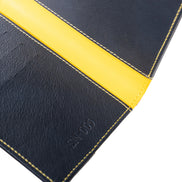 Passport Holder White Yellow Blue